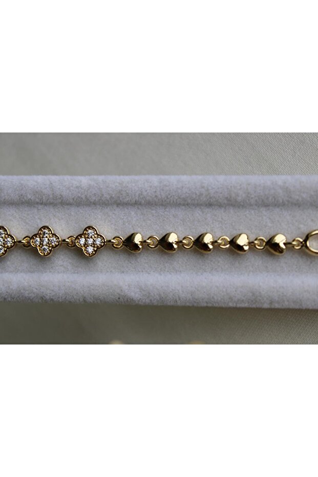 Yonca Model Taşlı Çelik Bilek - 5