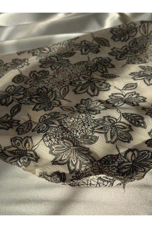 وشاح شيفون منقوش ملون - 3