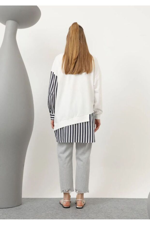 Popcorn İnci Taşlı Sweatshirt - 5