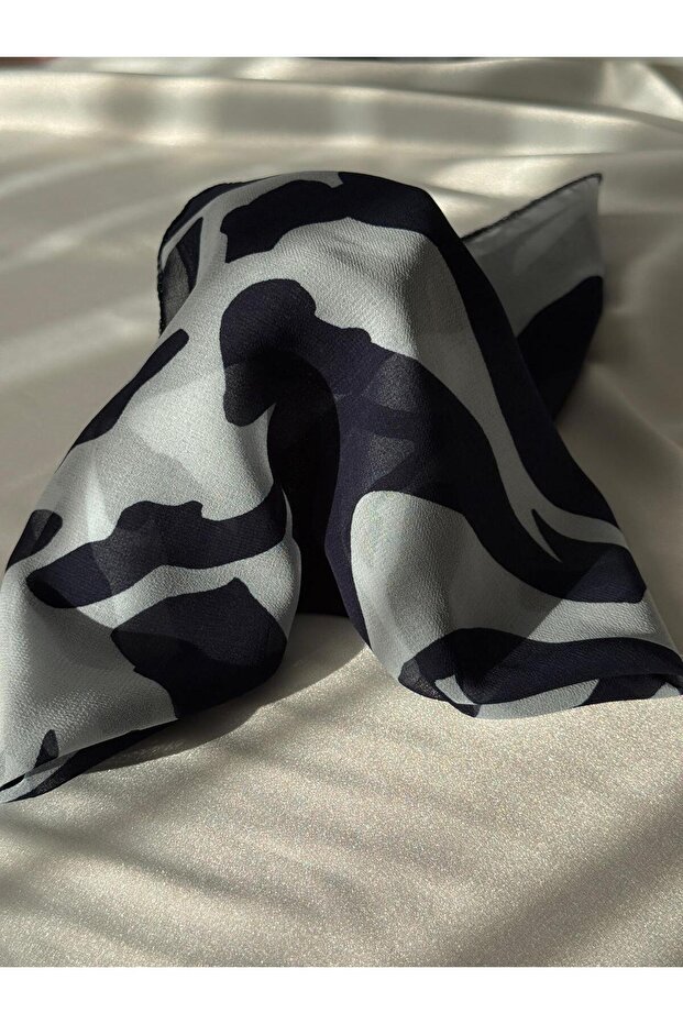 وشاح شيفون منقوش ملون - 2