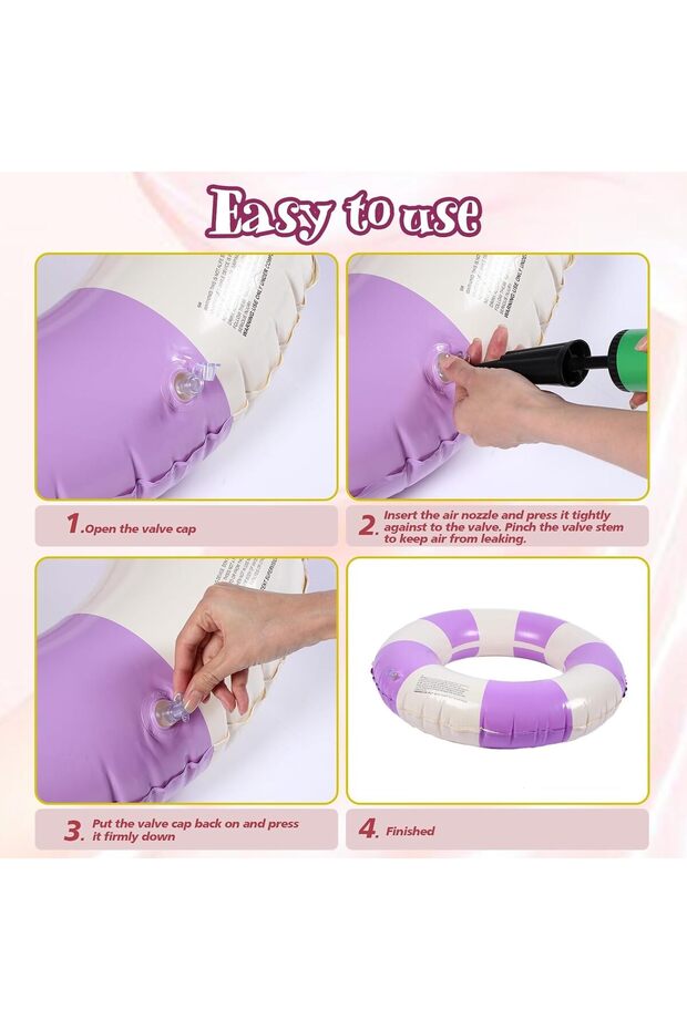 مجموعة عوامات حمام سباحة قابلة للنفخ - 4 قطع - 5