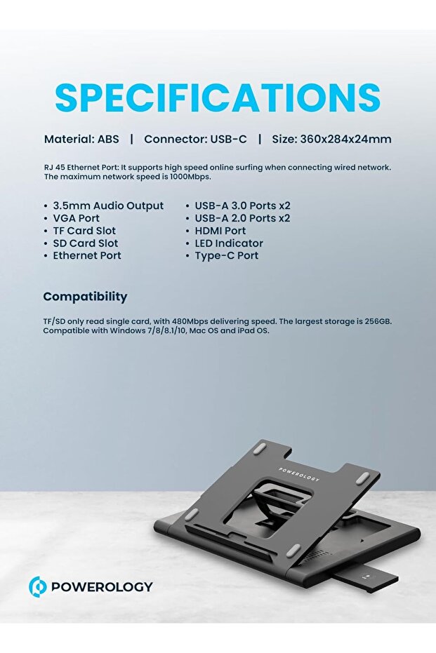 Multifunctional Pro Hub with Laptop & Phone Stand
