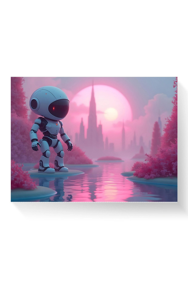 Tablou - Pink World Robot - 1