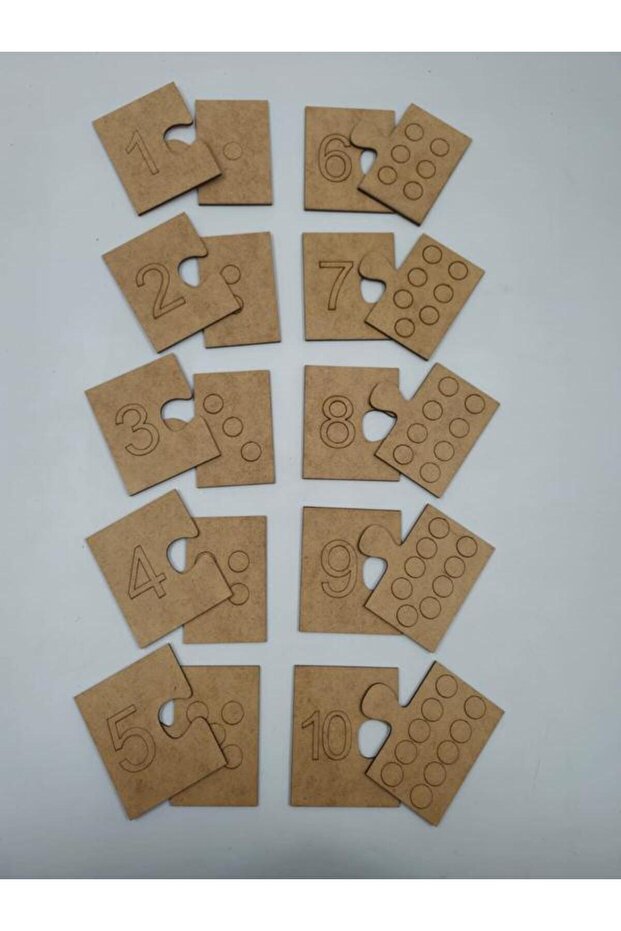 Wooden Numbers Intelligence Cards Matching Game Preschool Educational Material Puzzle Can Be Painted
