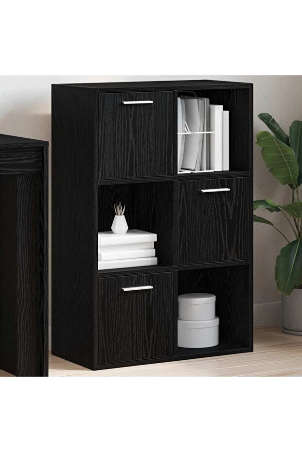 Storage Cabinet Black 60x29.5x90 cm Engineered Wood