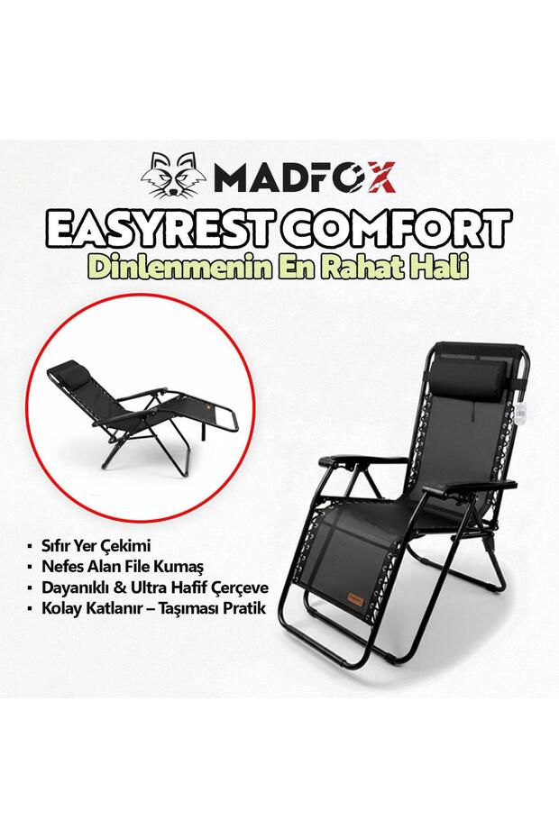 EasyRest Katlanır Şezlong Sandalye - 5