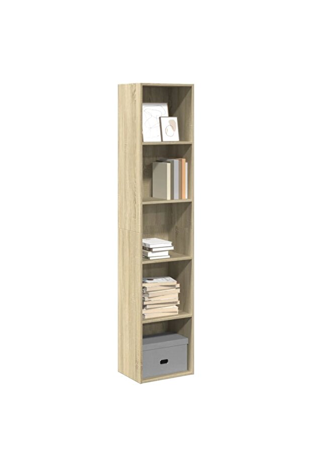 Bookcase Sonoma Oak 40x30x189 cm Engineered Wood