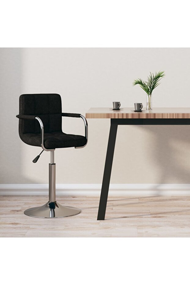 Bar Stool Black Fabric