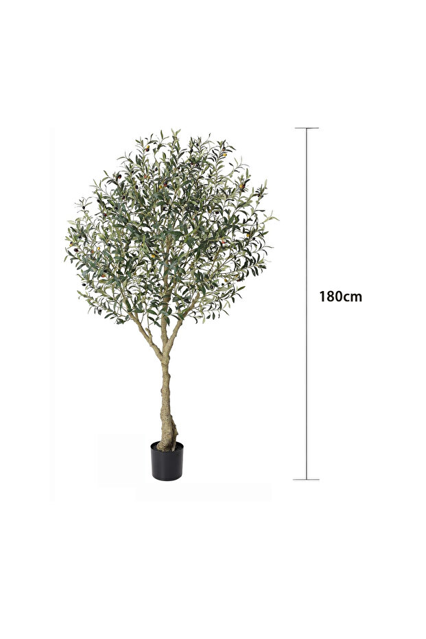 180cm Artificial Olive Tree in Pot with Realistic Fruit & Branches, Indoor/Outdoor Home Gift