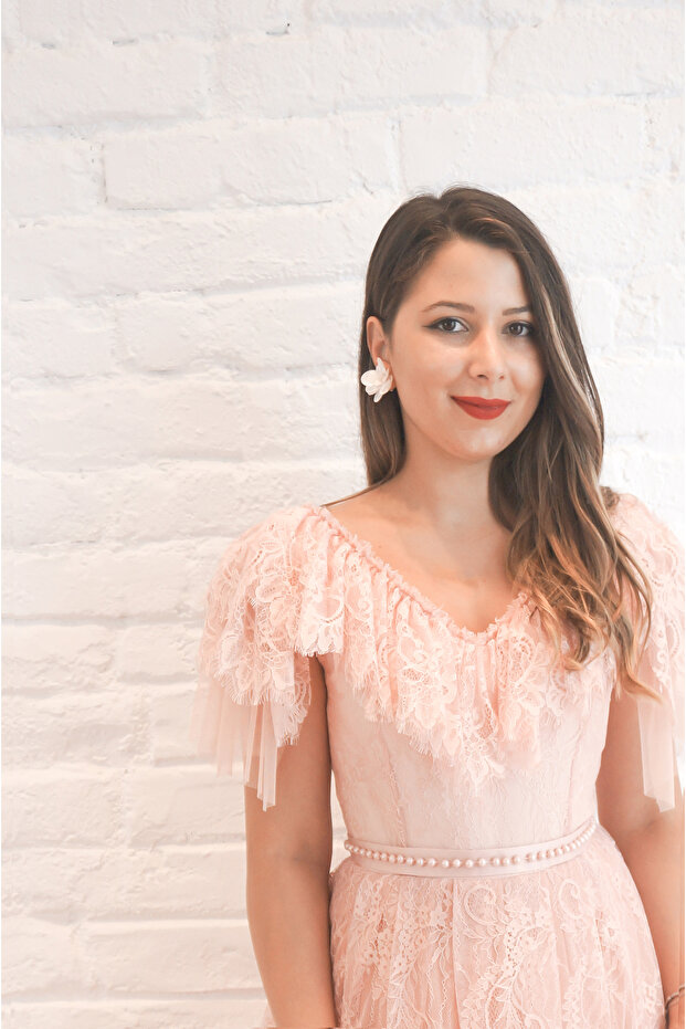 rochie midi din dantelă - 6