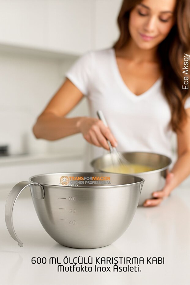 Inox Steel Professional Measuring Mixing Bowl -600 ml Sauce & Prep Chef Series 722673