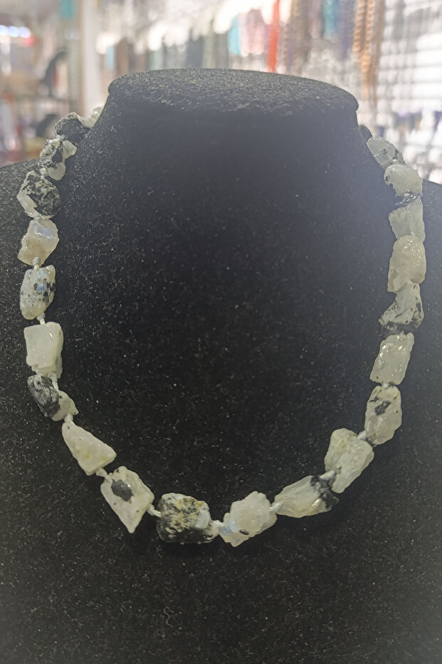 Moonstone Raw a Quality Amorphous (Shapeless) Cut Natural Stone Pendant