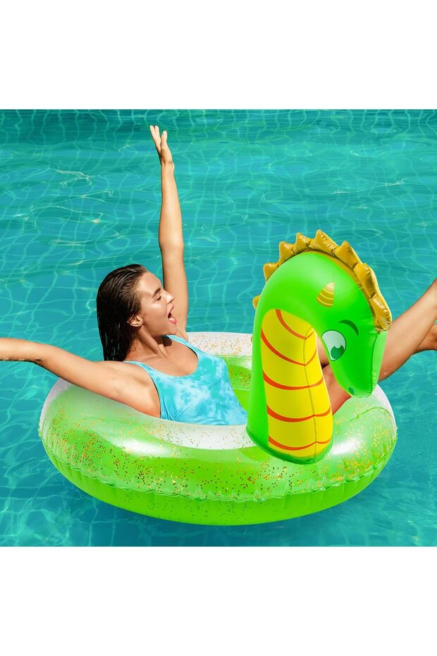 حلقة سباحة عملاقة قابلة للنفخ - 2