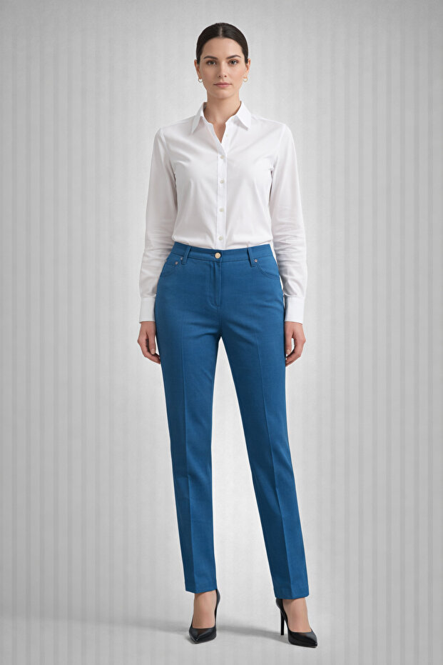 Upper Pocket Canvas Skinny Leg Trousers