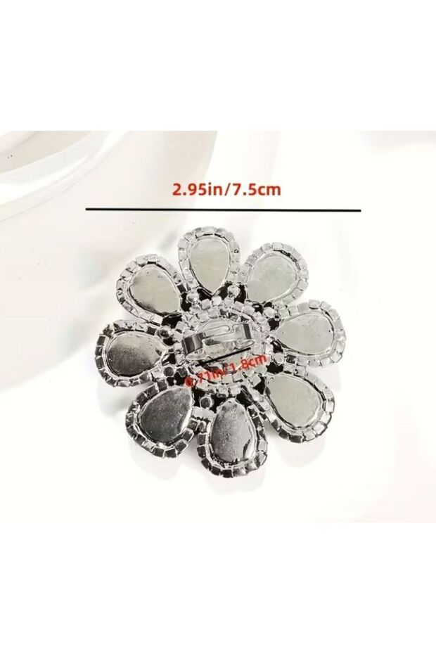 خاتم كبير الحجم، مرصع بالأحجار الكريمة الاصطناعية، قابل للتعديل - 4