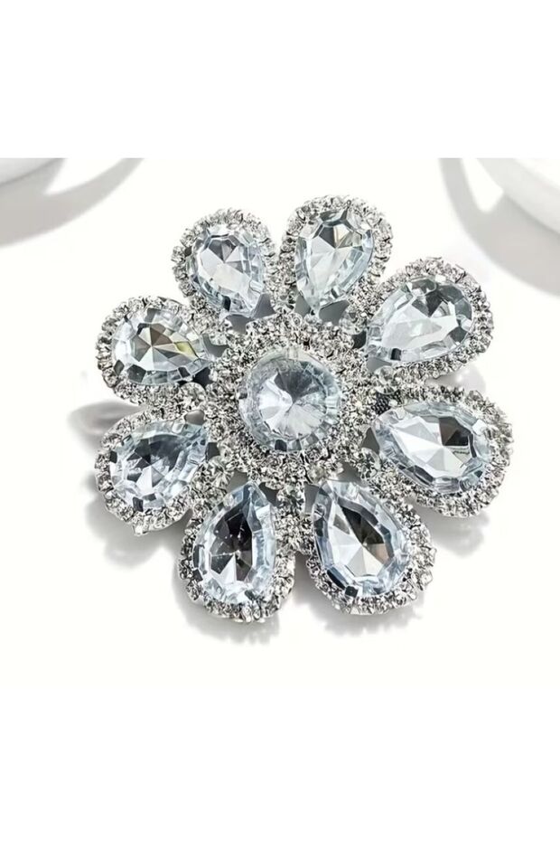 خاتم كبير الحجم، مرصع بالأحجار الكريمة الاصطناعية، قابل للتعديل - 5