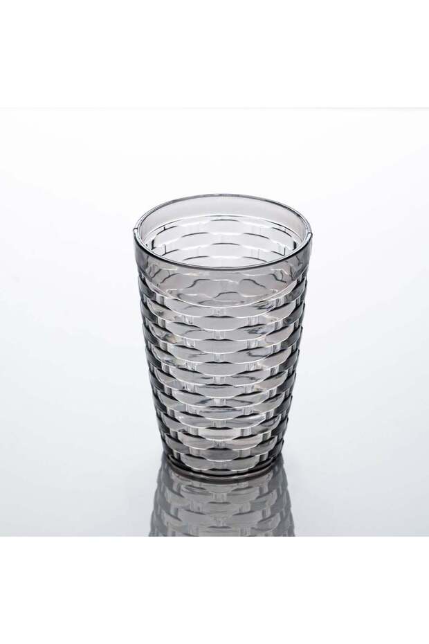 Grey Plastic Water Cup with Embossed Pattern 430ml - 2