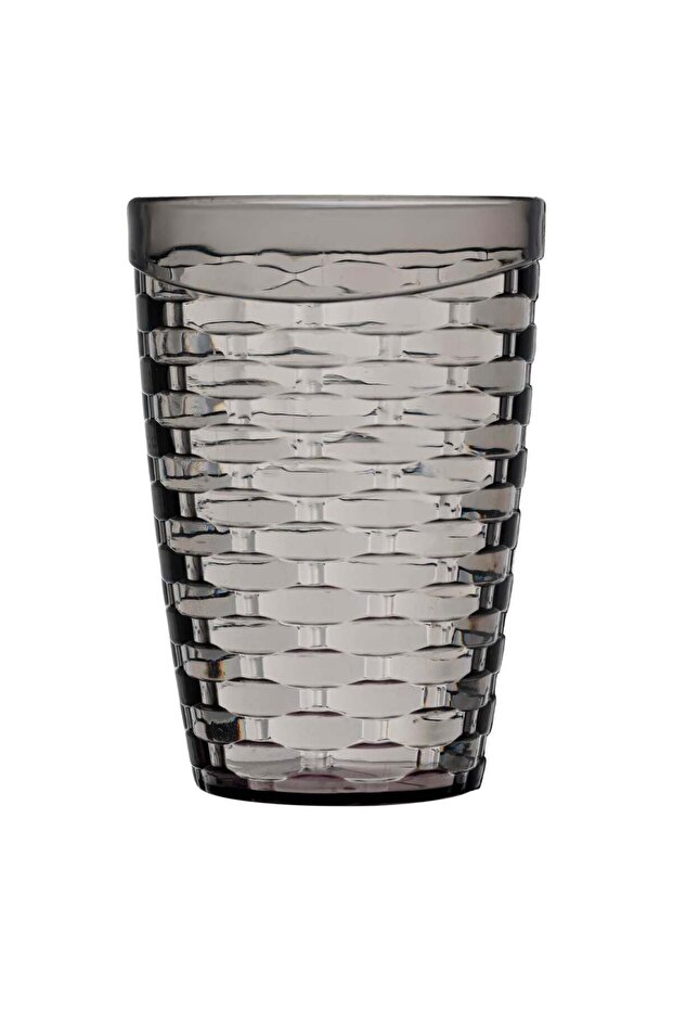 Grey Plastic Water Cup with Embossed Pattern 430ml - 1