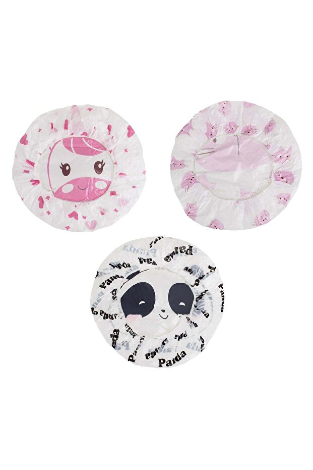Shower Cap Set with 3 Models - 3pcs - 1