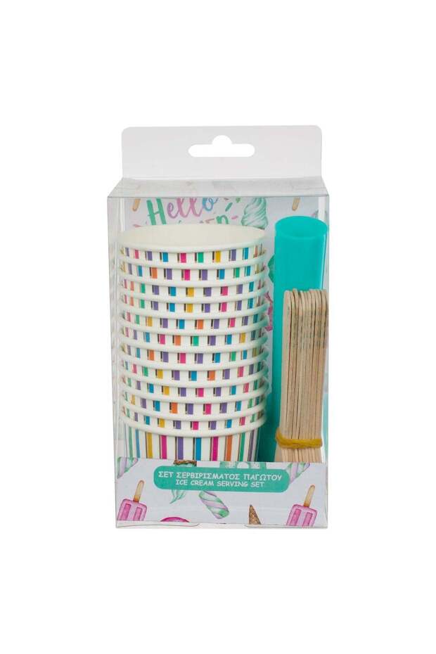 Set Servit Inghetata Multicolor - 25buc - 2