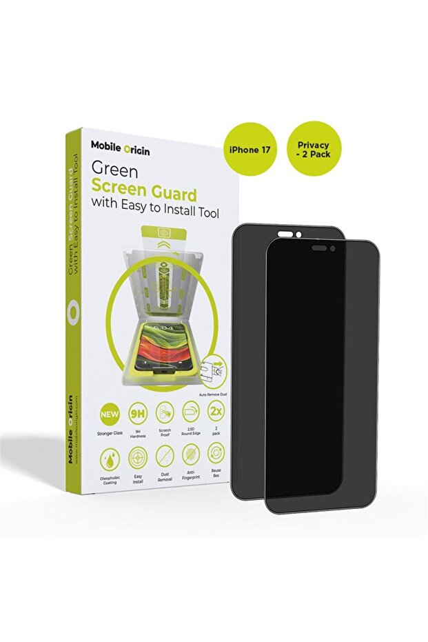 iPhone 17 Privacy Screen Protector Set with Cleaning Kit - 1