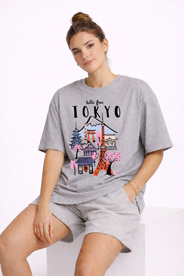 Tokyo City Printed Unisex Color T-Shirt