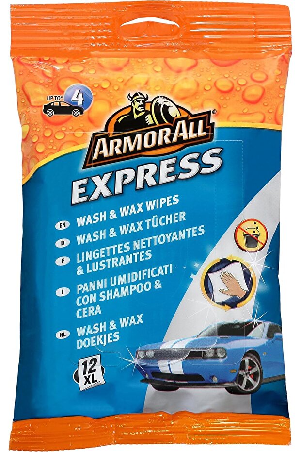 Express Wash And Wax 12 Wipes