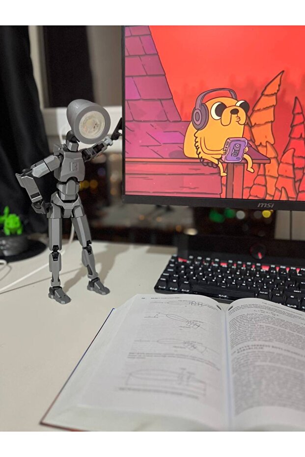 Robot Figürlü Hareketli Masa Lambası - 4