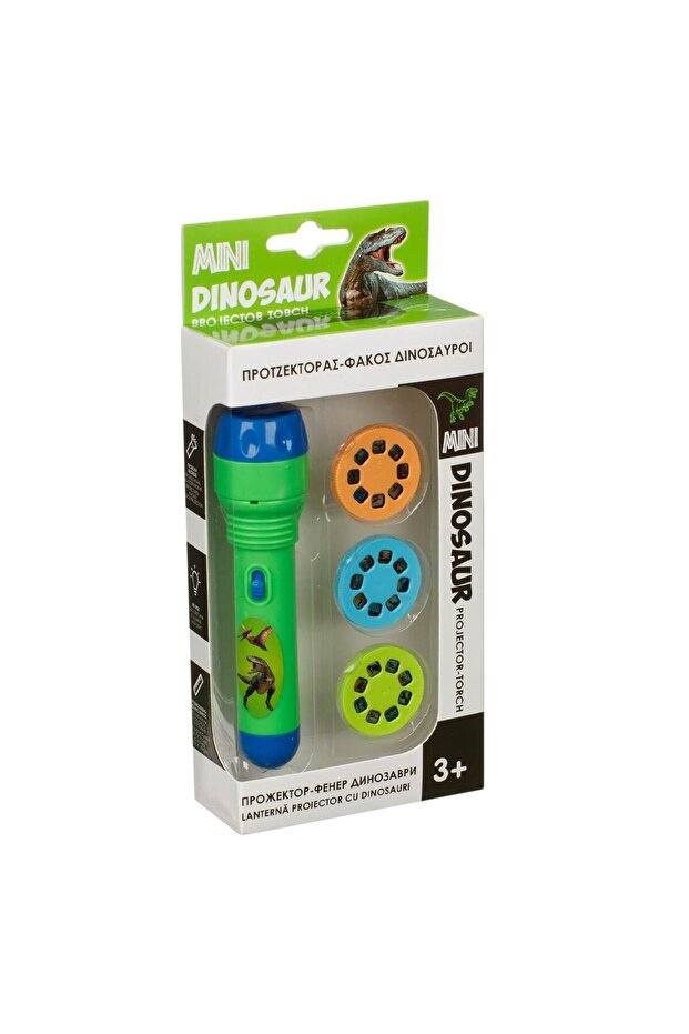 Green Dinosaur Projector Flashlight with 3 Slides - 3