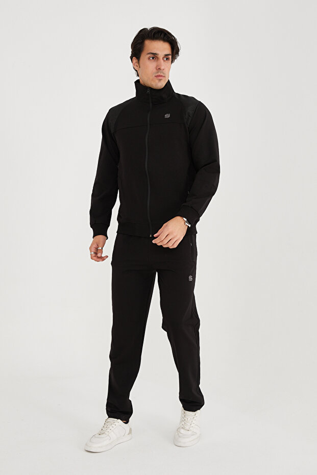 Men's King-Size Collar Tracksuit Set 100% Cotton ALLY-205