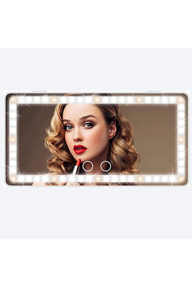 Car Sun Visor Vanity Mirror, Rechargeable Makeup Mirrors with 3 Light Modes & 60 LED