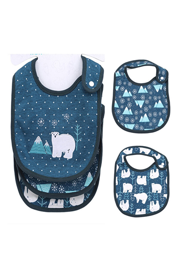3-Piece Printed Cotton Bibs - 2