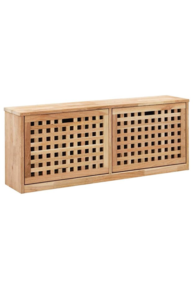 Shoe Storage Bench 94x20x38 cm Solid Walnut Wood