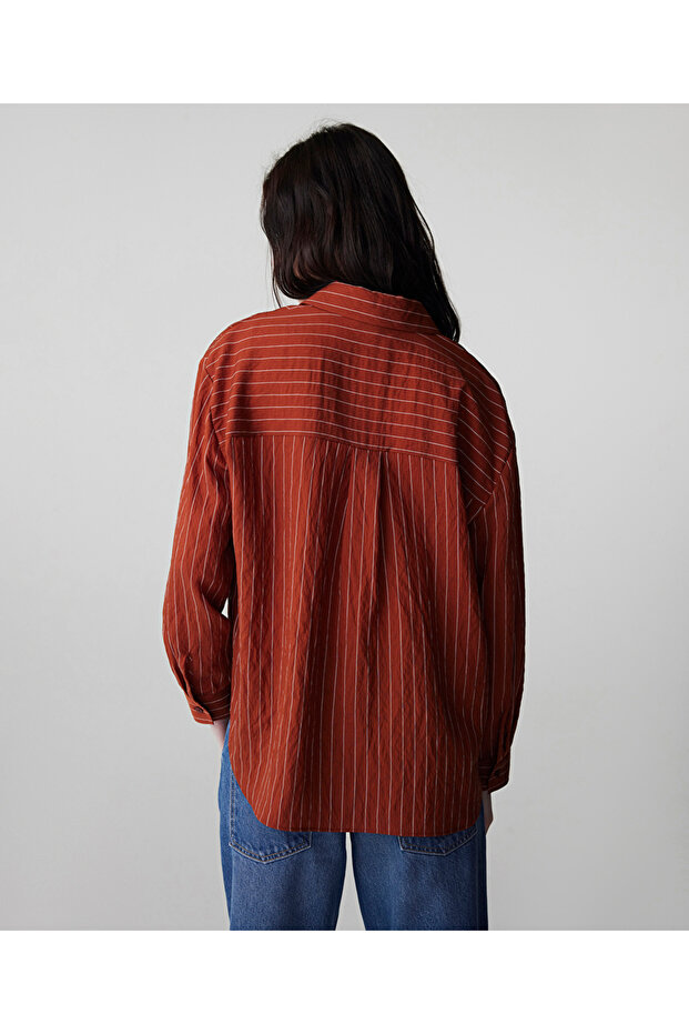 Çizgi desen bluz - 6