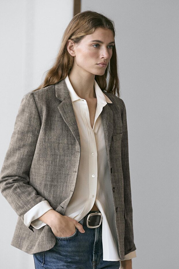 Yünlü jarse blazer - 4