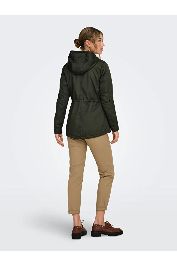 Onllorca Kapüşonlu Canvas Parka - 4