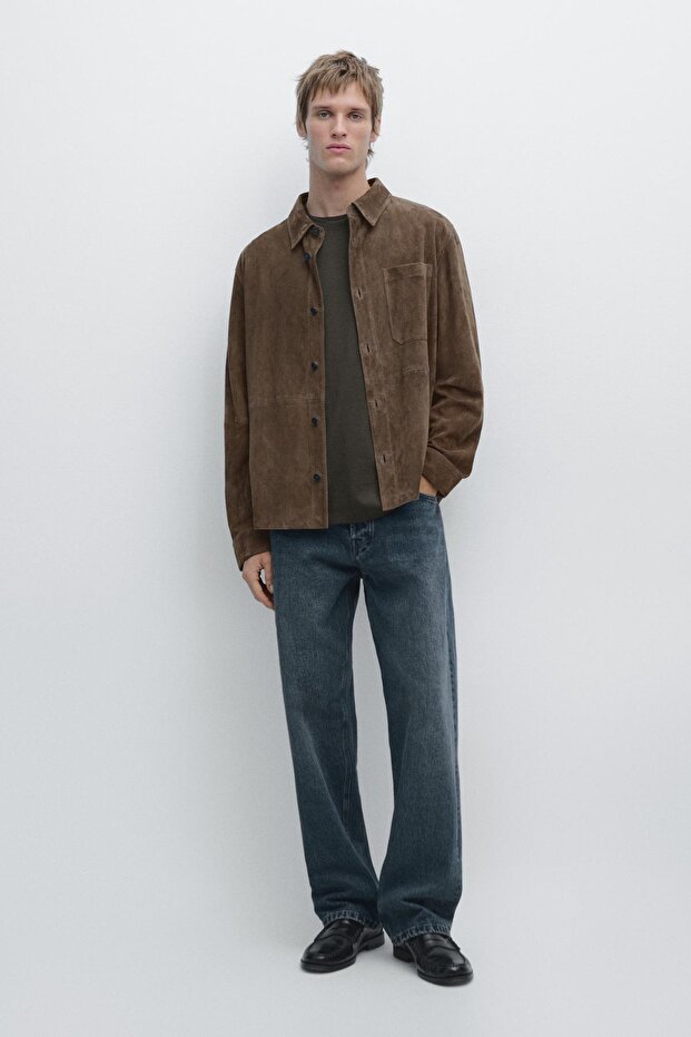 Suede overshirt - 1