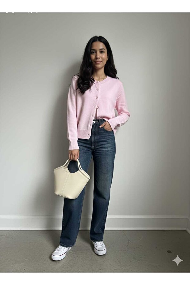 düğmeli triko hırka - 2