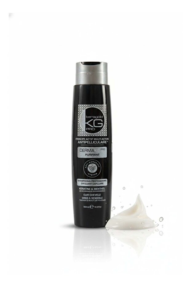Keragold Exfoliating Purifying Anti-Dandruff Shampoo Derma KG with Keratin & Menthol – 500ML