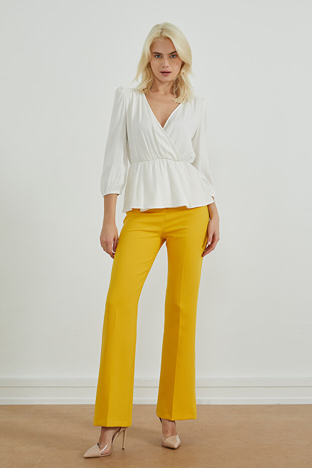 Ispanyol Paça Kumaş Pantolon - 2