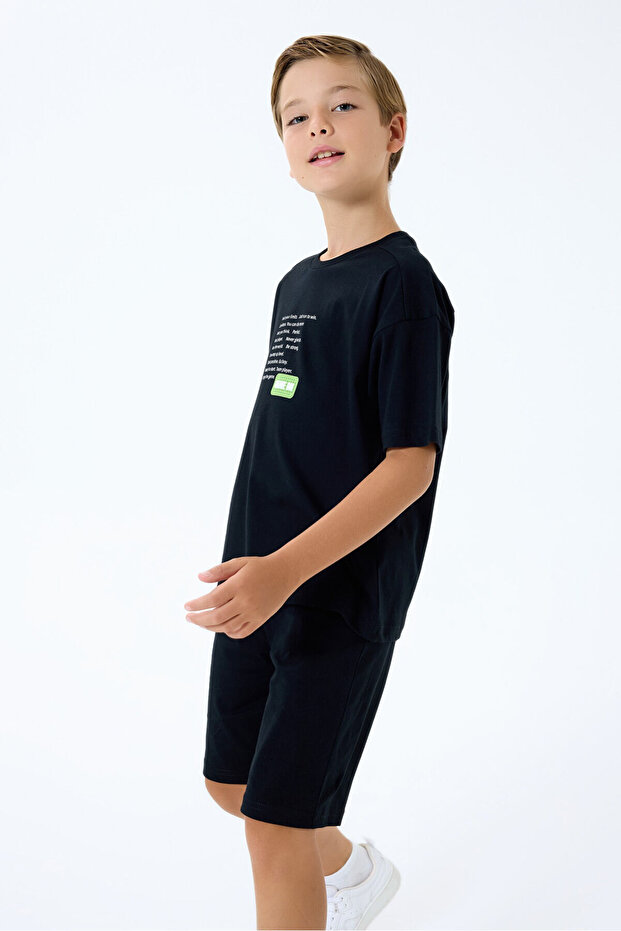 Boys' Bermuda Set - Black - 2
