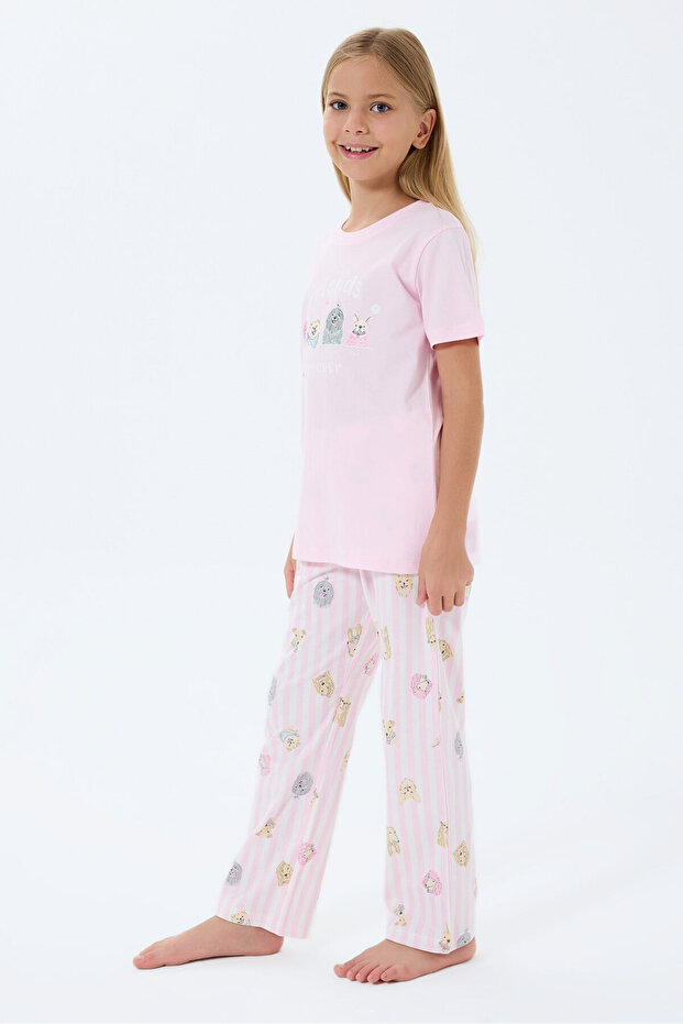 Devojčički roze pidžama set - 2