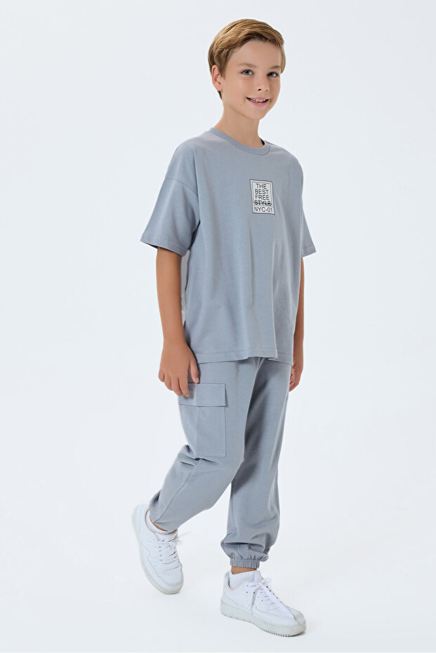 Sivi pidžama set za dečake - 2
