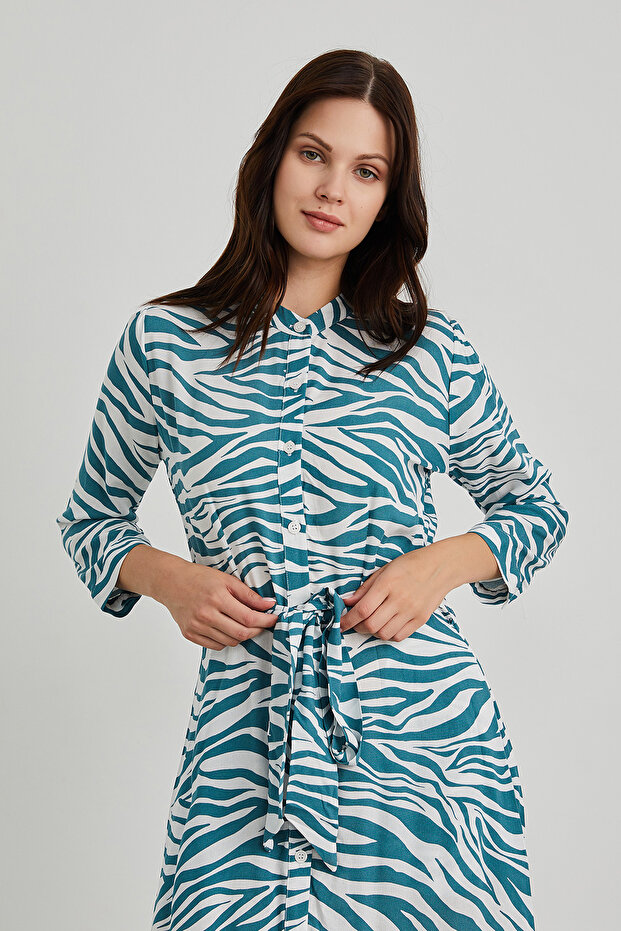 فستان ميدي منقوش - 5