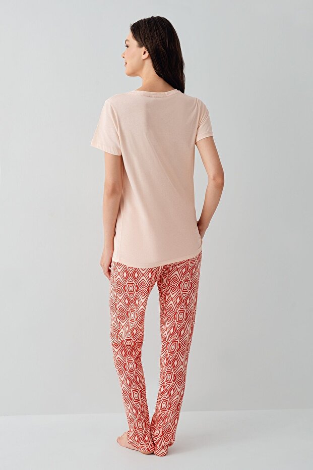 Ženski roze pidžama set - 4