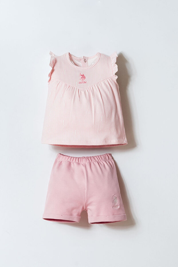 Baby Girl Brown Shorts Set