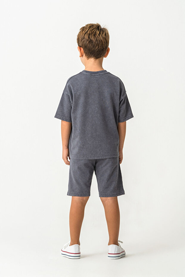 Dečački antracit bermuda set - 4