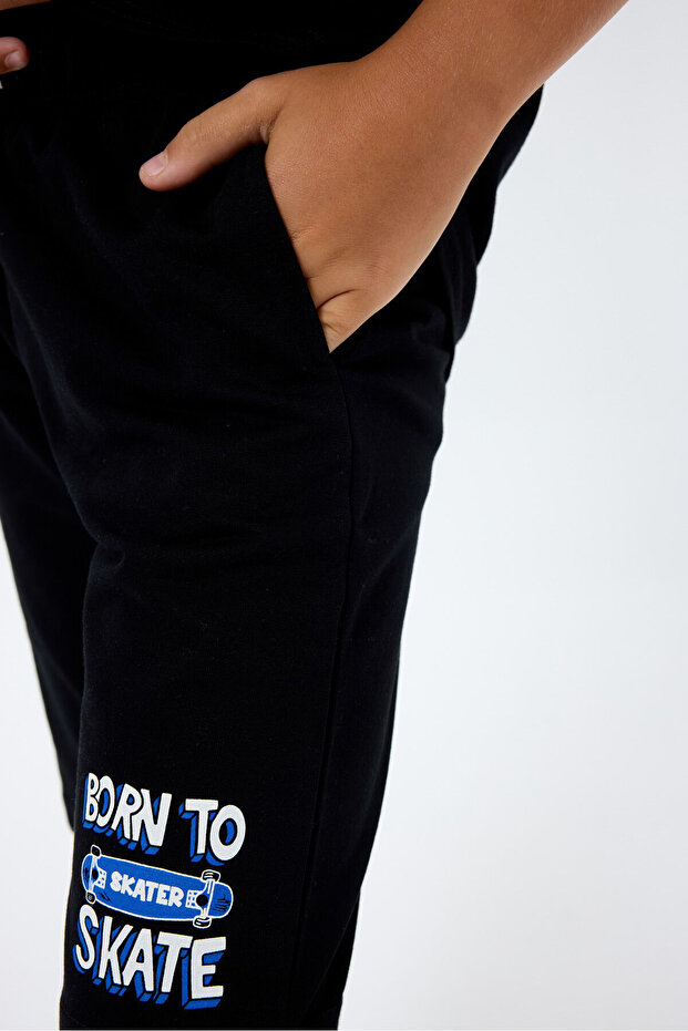 بدلة برمودا سوداء للأولاد - 5