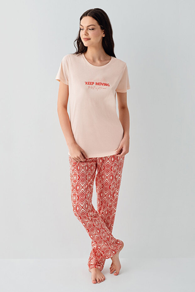 Ženski roze pidžama set - 2