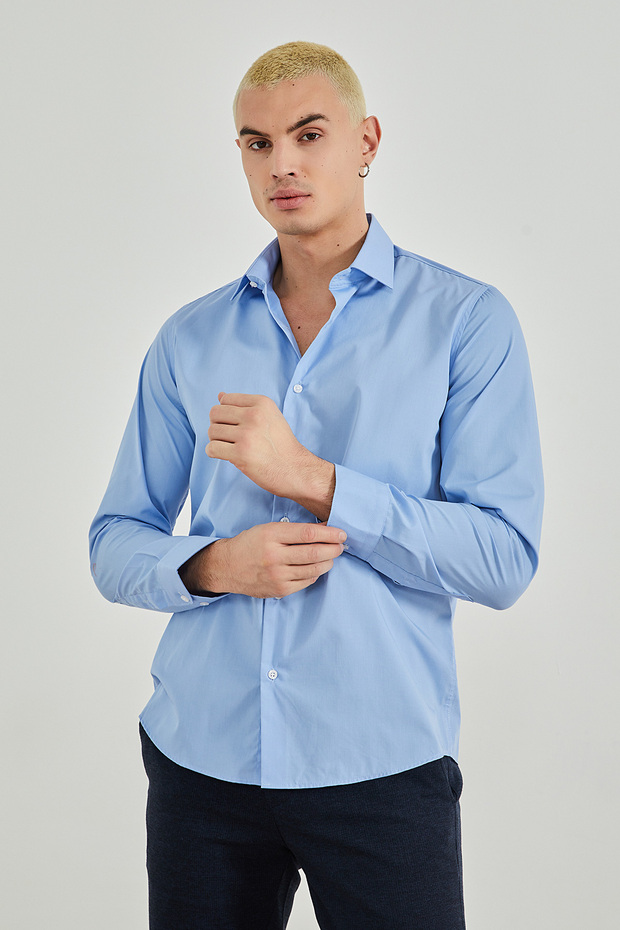 Slim Fit Basic πουκάμισο - 5
